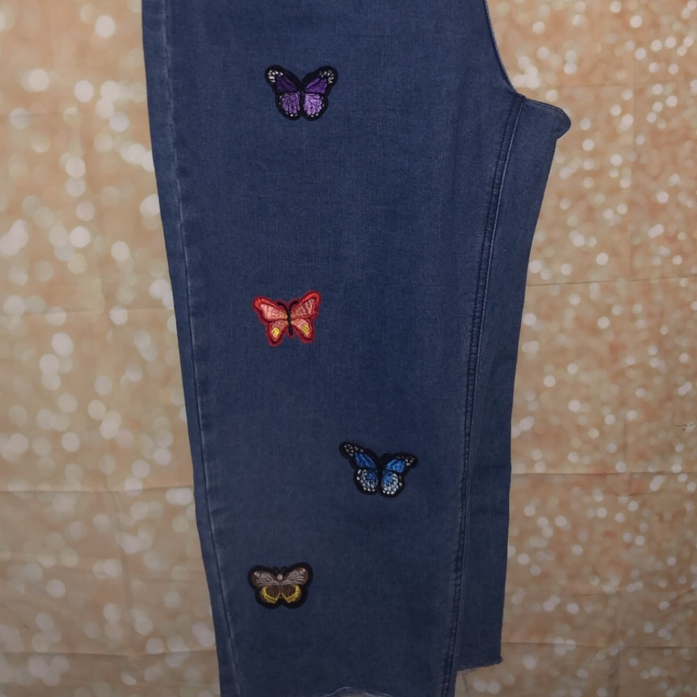 NWOT SHEIN butterfly wide leg jeans